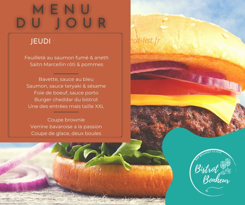 Bistrot Bonheur — carte page 1