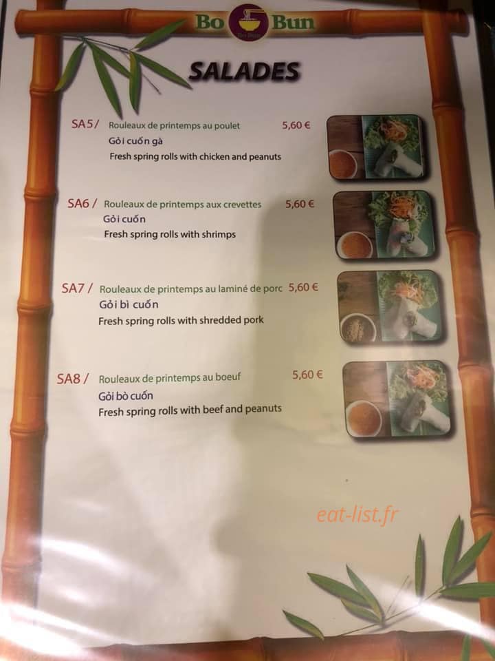 Bo bun — carte page 3