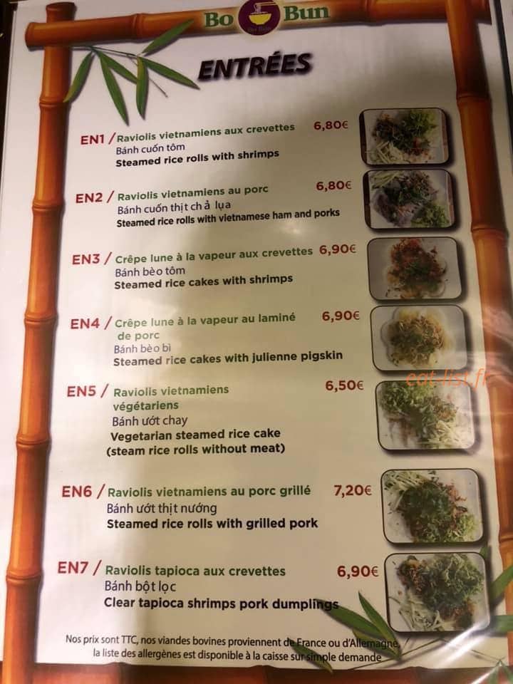 Bo bun — carte page 2