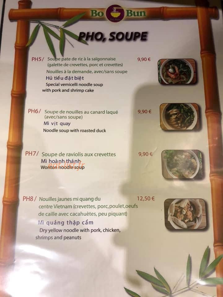 Bo bun — carte page 9