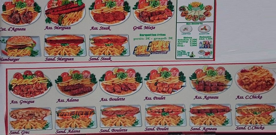 Burger Bar — carte page 2