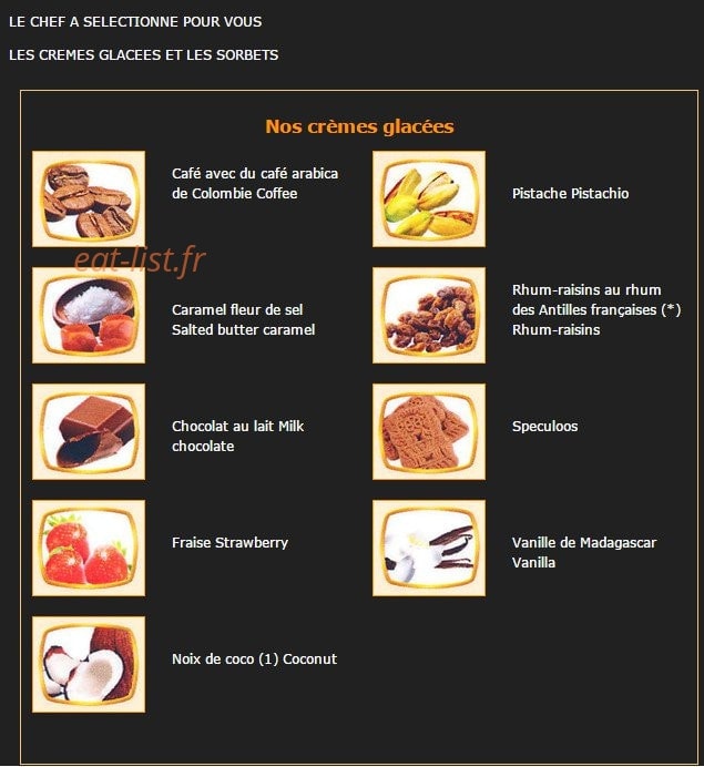 Café de Paris — carte page 9