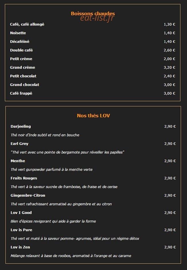 Café de Paris — carte page 12