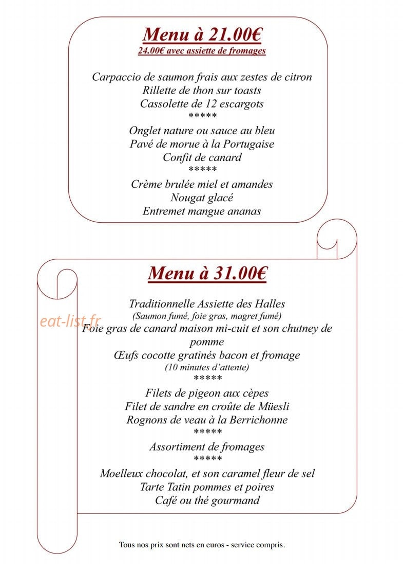 Café et Brasserie des Halles — carte page 5