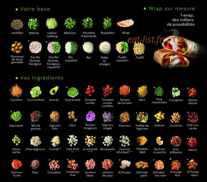 Eat Salad — carte page 1