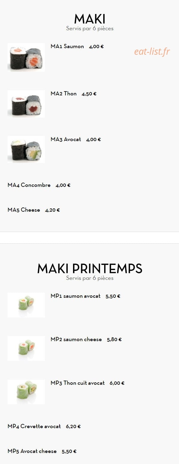 Ichiban Sushi — carte page 12