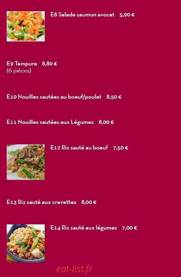 Ichiban Sushi — carte page 2
