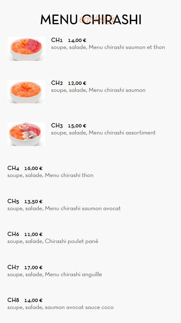 Ichiban Sushi — carte page 8