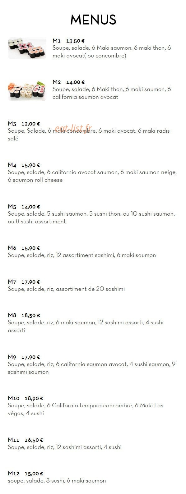 Ichiban Sushi — carte page 15