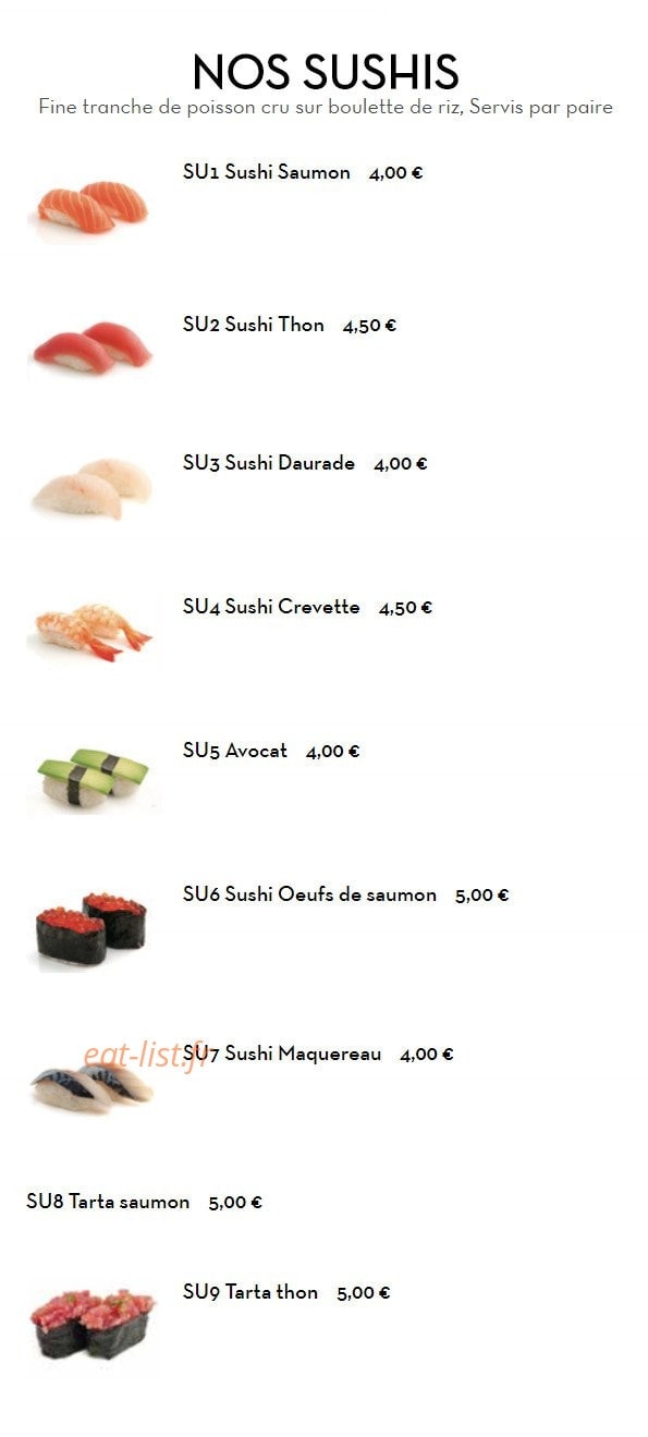 Ichiban Sushi — carte page 4