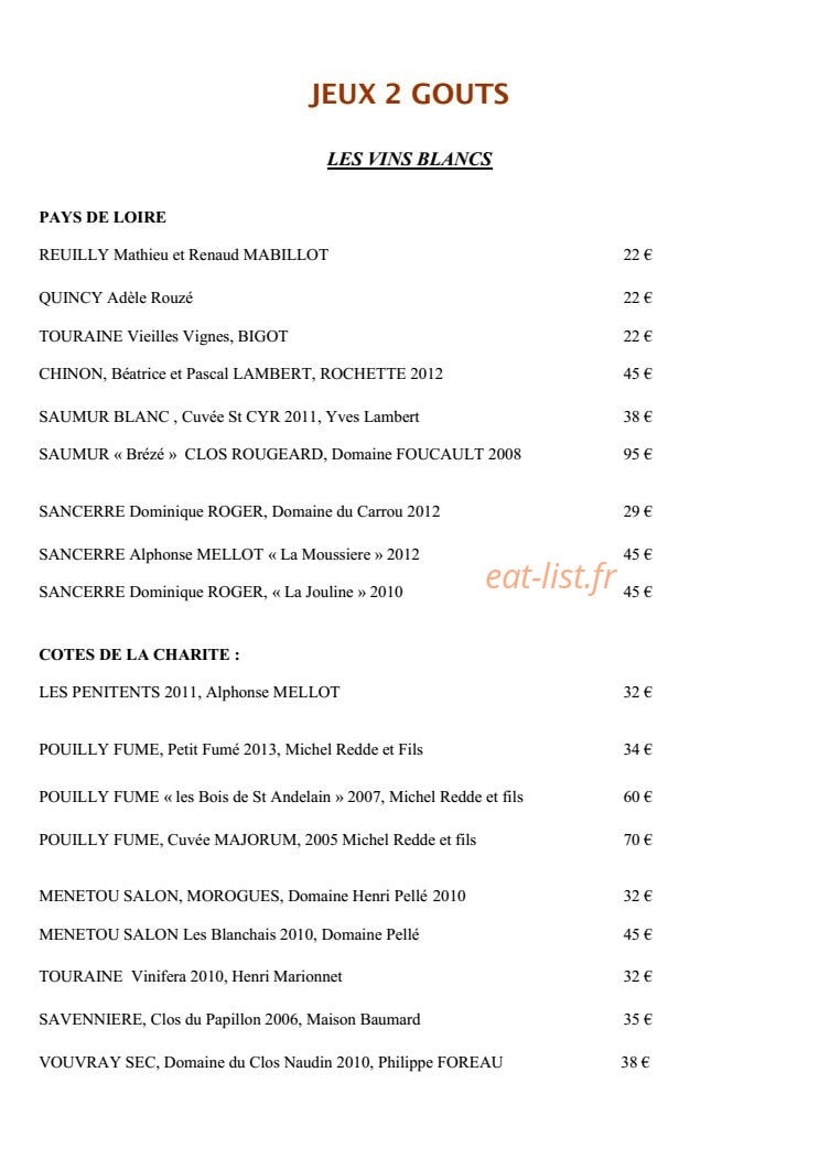 Jeux2Gouts — carte page 13