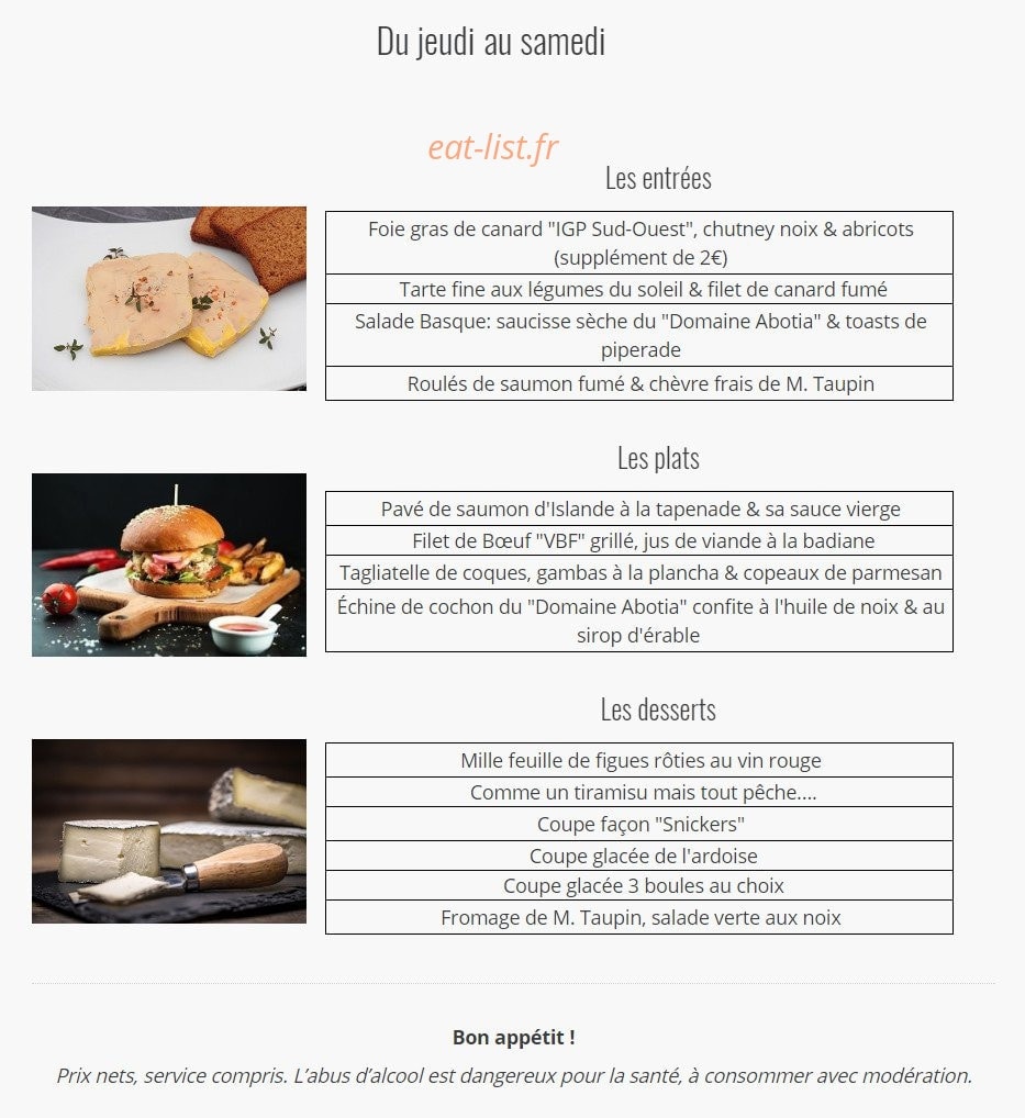 L'Ardoise de Nico — carte page 2