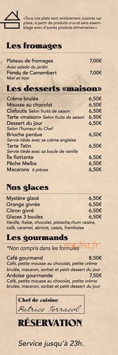 L'entrecote — carte page 3