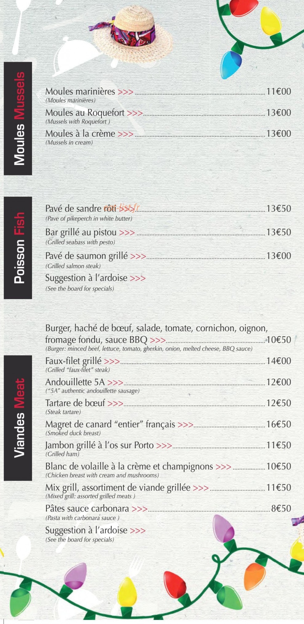 La Guinguette De Belle Isle — carte page 5