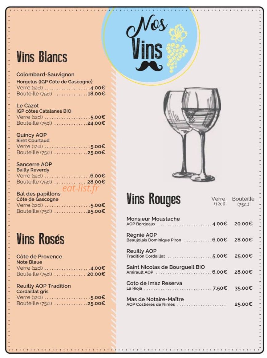 Le Café Moustache — carte page 6