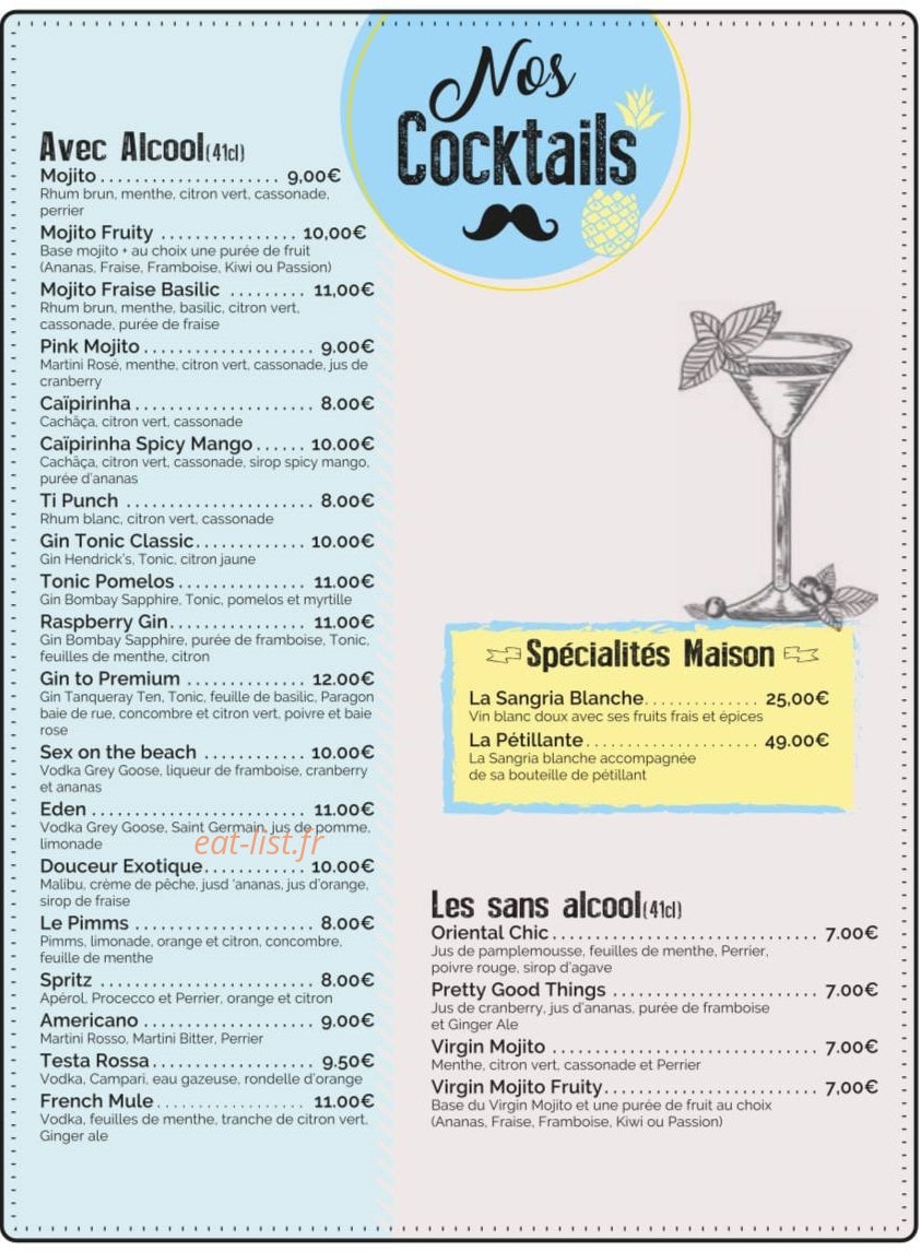 Le Café Moustache — carte page 5