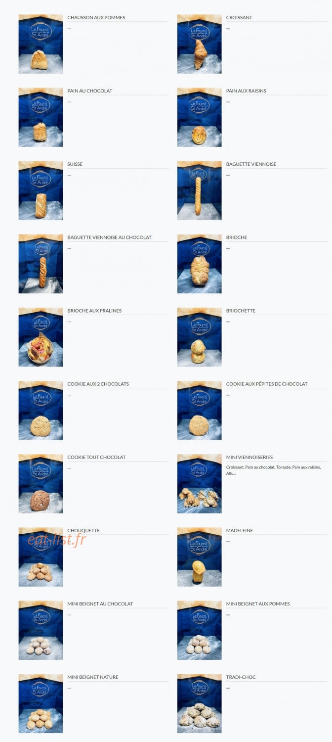 Le Fournil Saint André — carte page 3