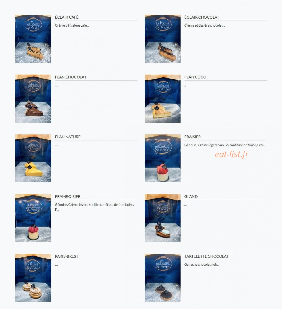 Le Fournil Saint André — carte page 4