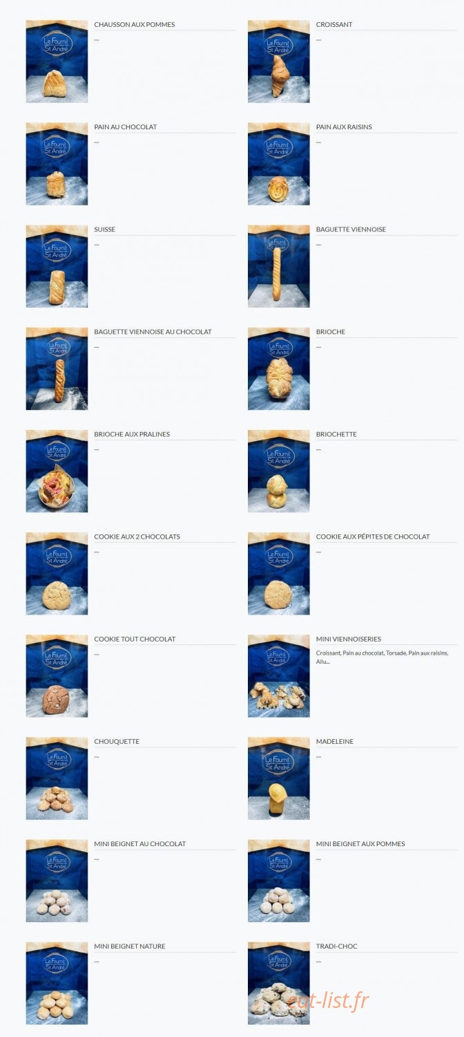 Le Fournil Saint André — carte page 3