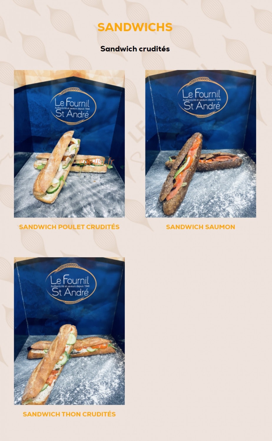 Le Fournil Saint André — carte page 7