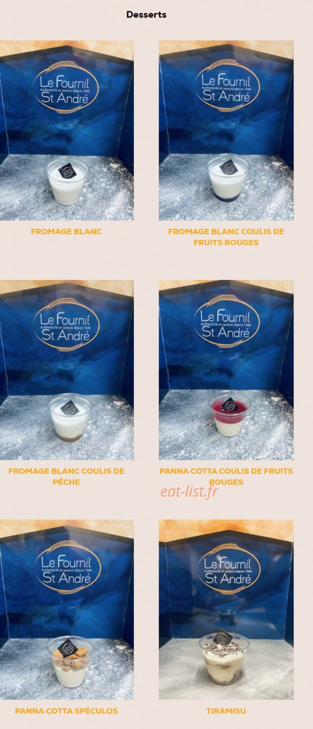 Le Fournil Saint André — carte page 4