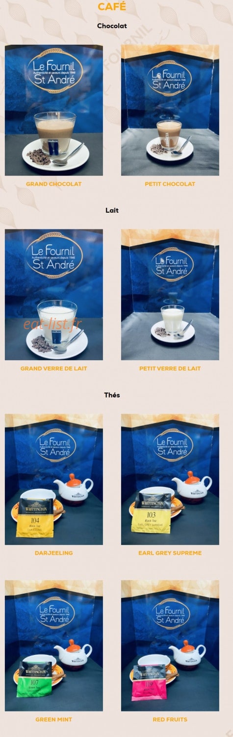 Le Fournil Saint André — carte page 16
