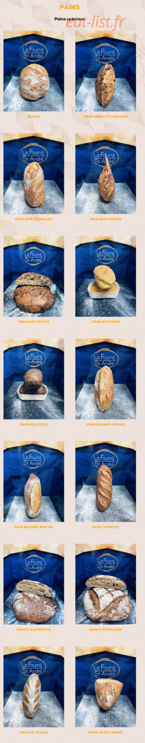 Le Fournil Saint André — carte page 17