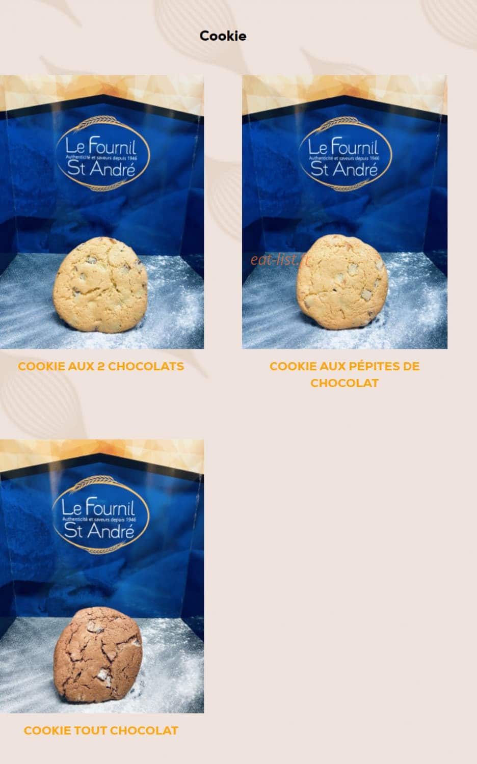 Le Fournil Saint André — carte page 3