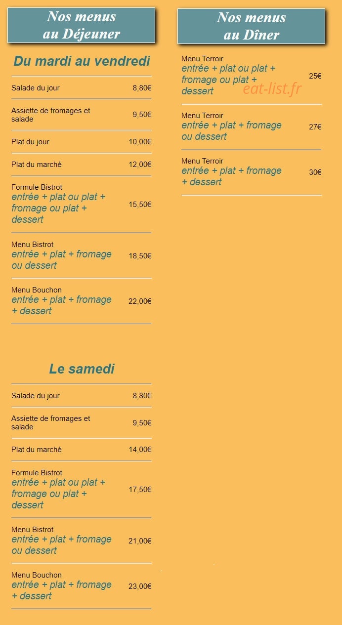 Le P'tit Bouchon — carte page 2