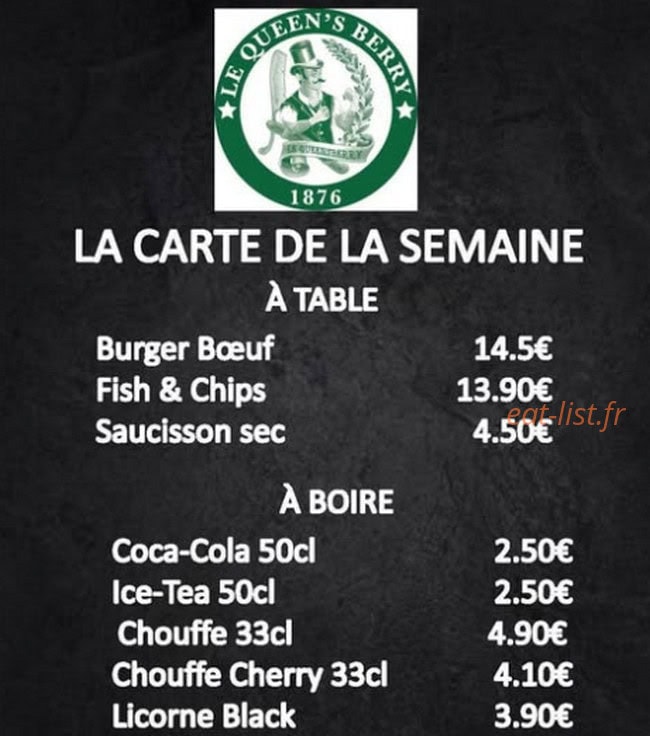 Le queen's berry — carte page 1