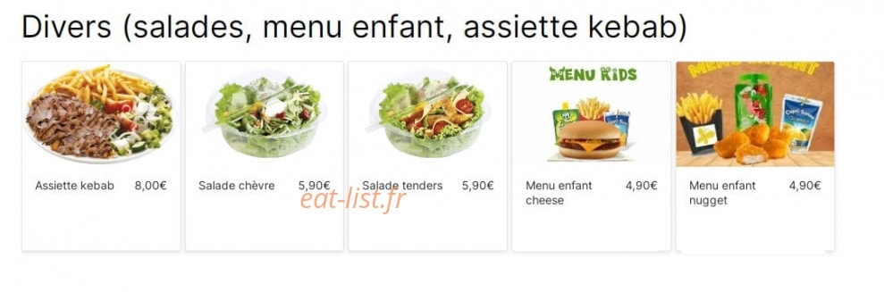 Mac Kebab — carte page 2