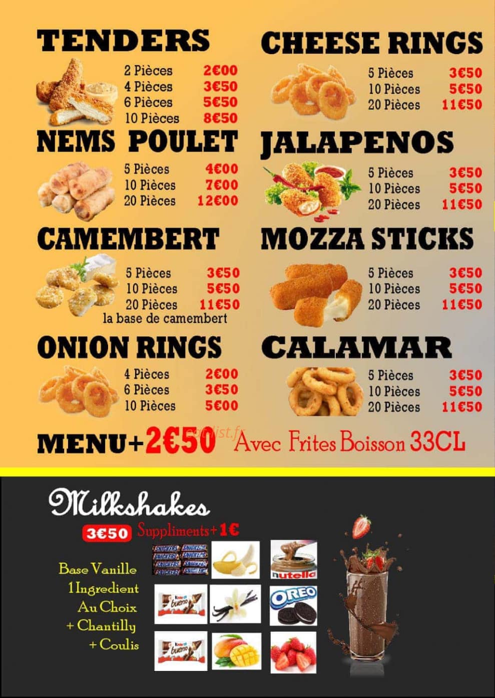 O’Pizz Burger — carte page 4