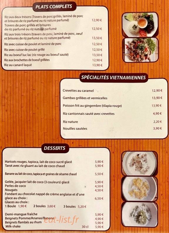 O Restaurant — carte page 5