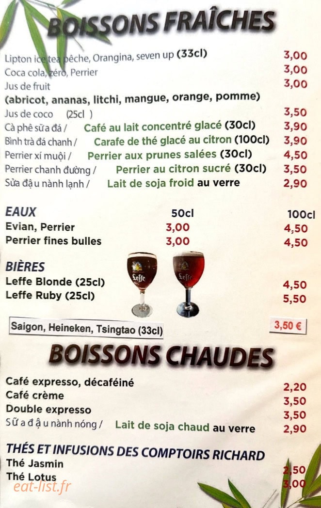 O Restaurant — carte page 7