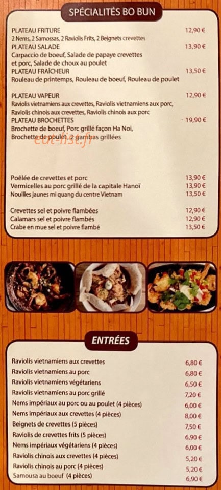 O Restaurant — carte page 2