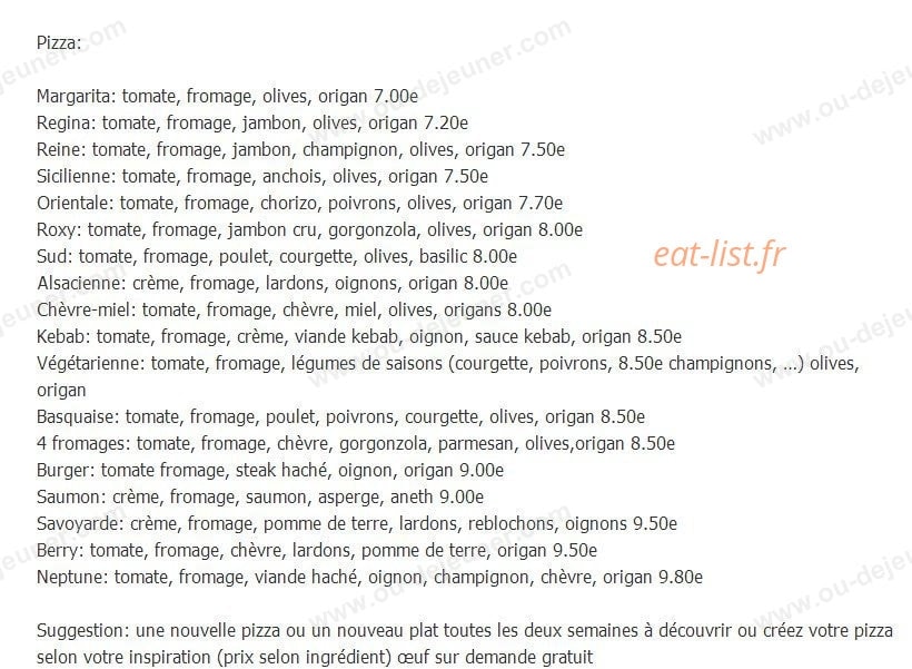 Rémy pizza LEÏ — carte page 1
