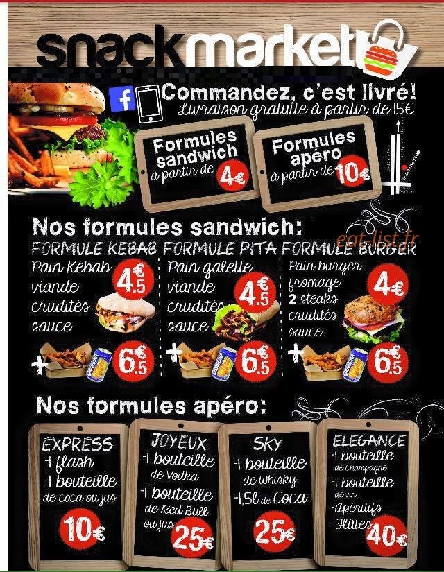 Snack Market — carte page 1