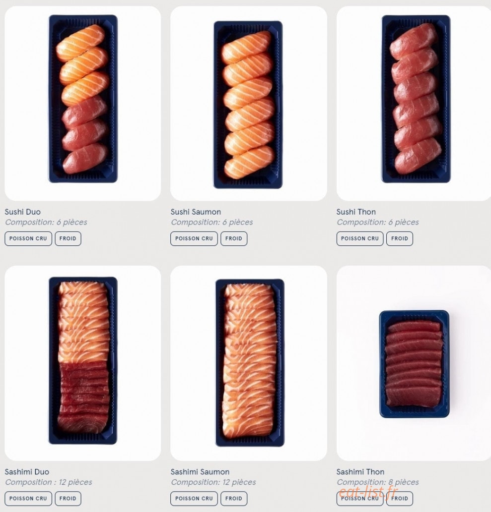 Sushi Daily — carte page 1