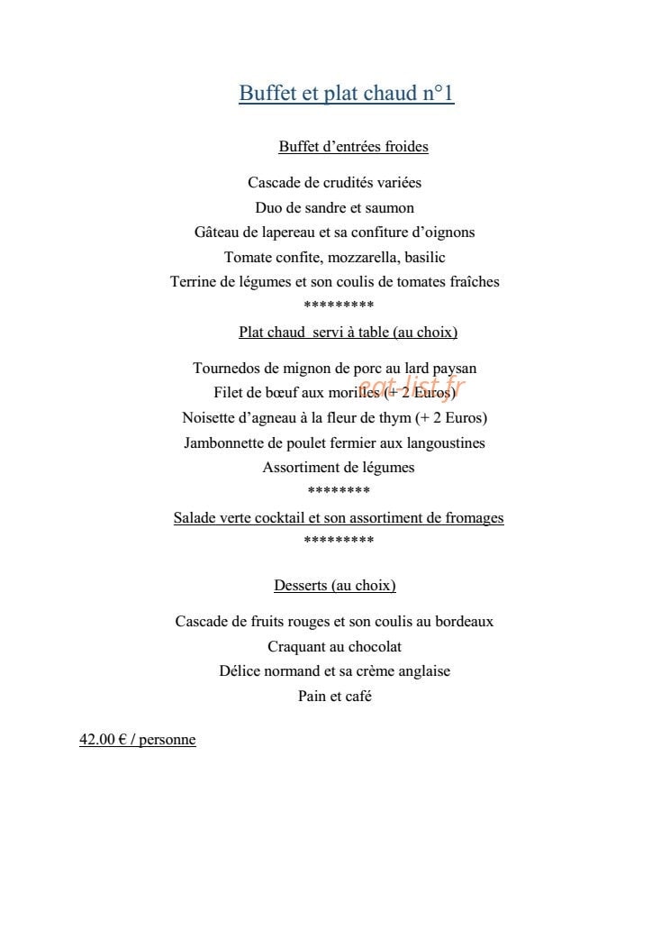 Toutain traiteur — carte page 12