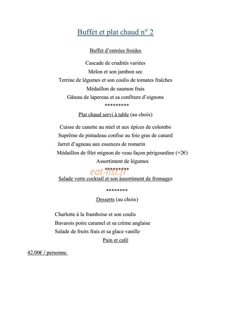 Toutain traiteur — carte page 13