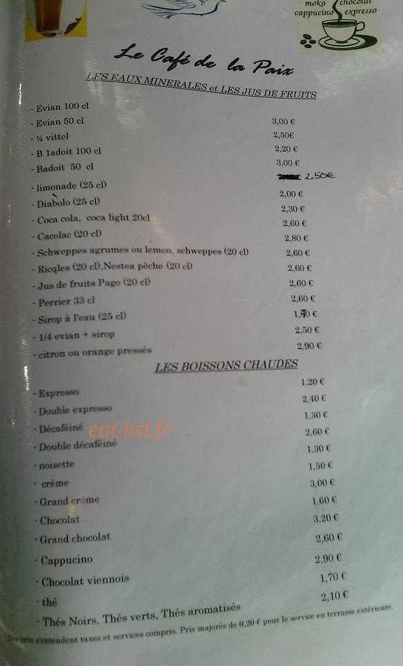 Brasserie de la paix — carte page 5