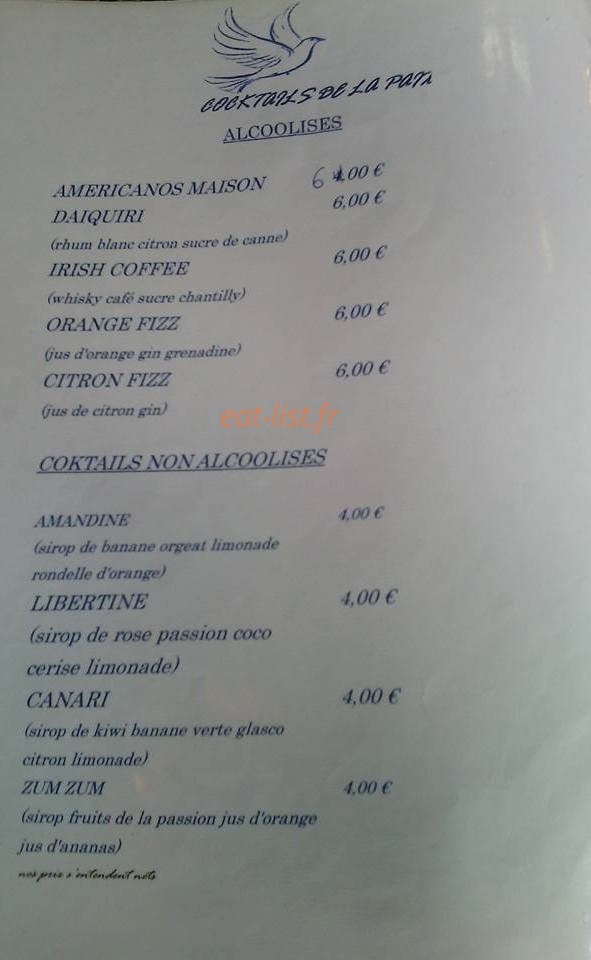 Brasserie de la paix — carte page 6