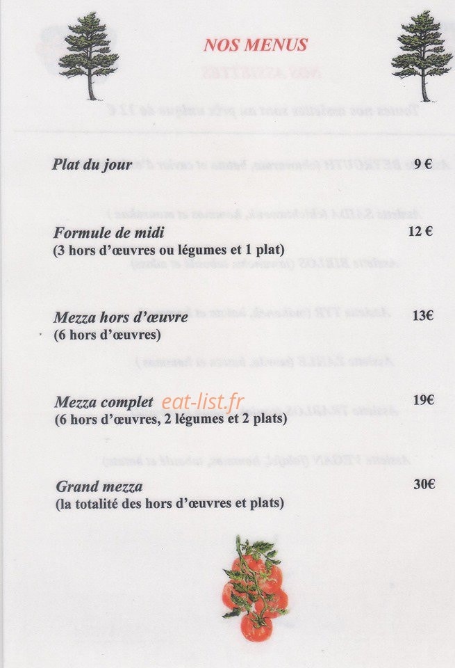 Le bon Libanais — carte page 4