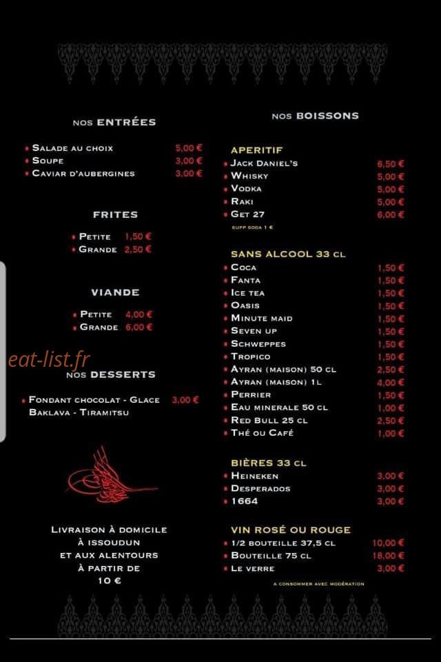 Le Sultan — carte page 1