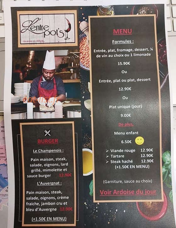 L'Entre Pot'S — carte page 1