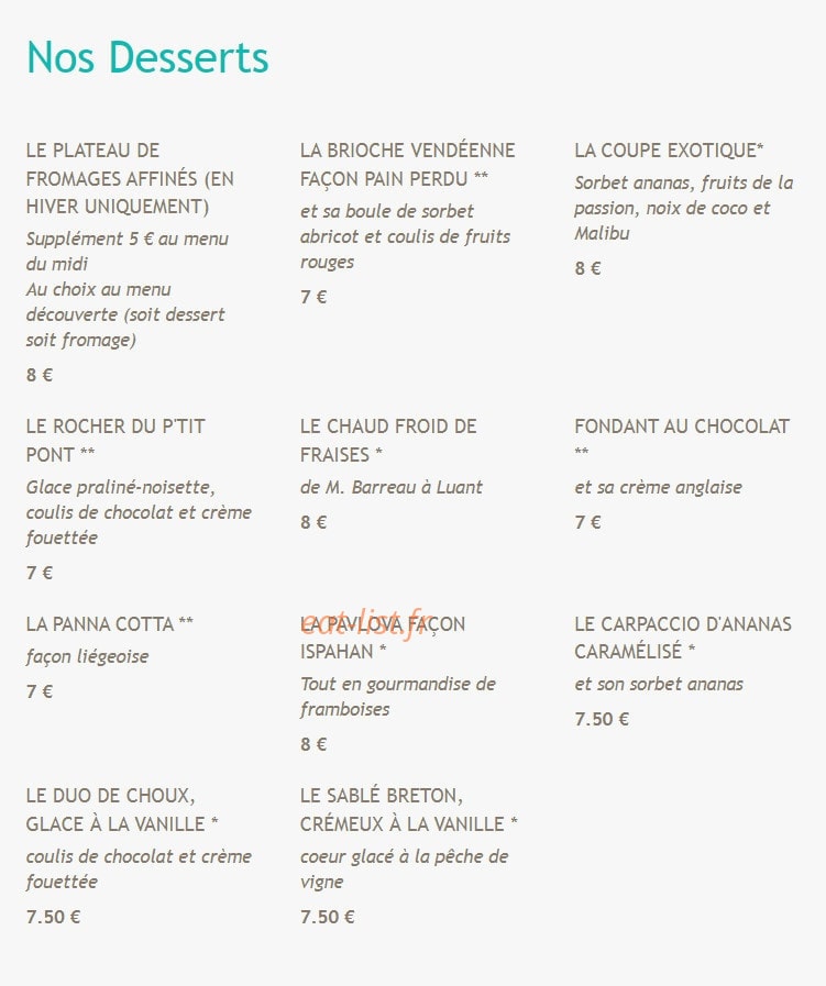 Le P'tit Pont — carte page 3