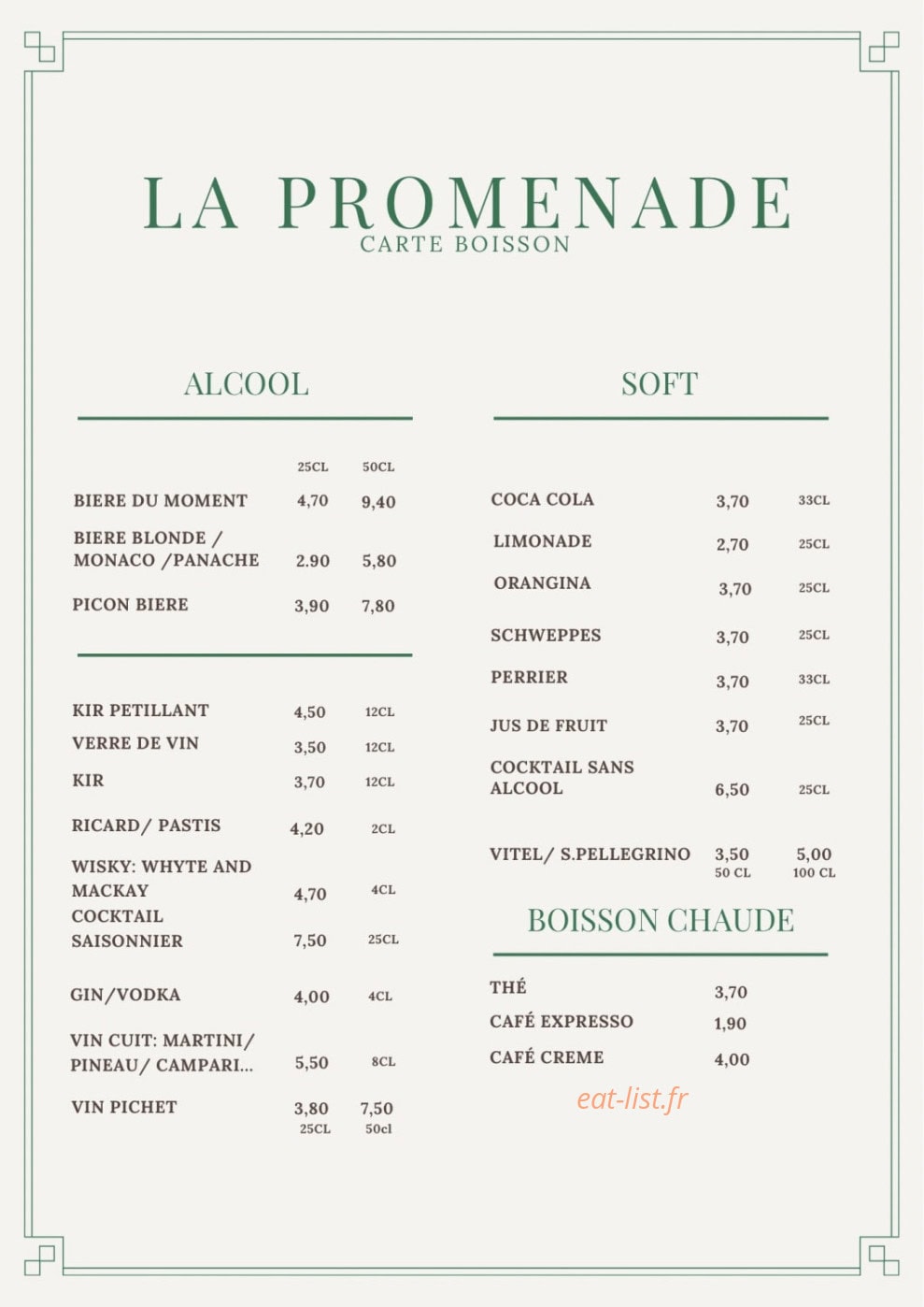 La Promenade — carte page 6