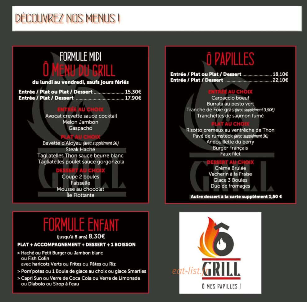 Ô Grill — carte page 3