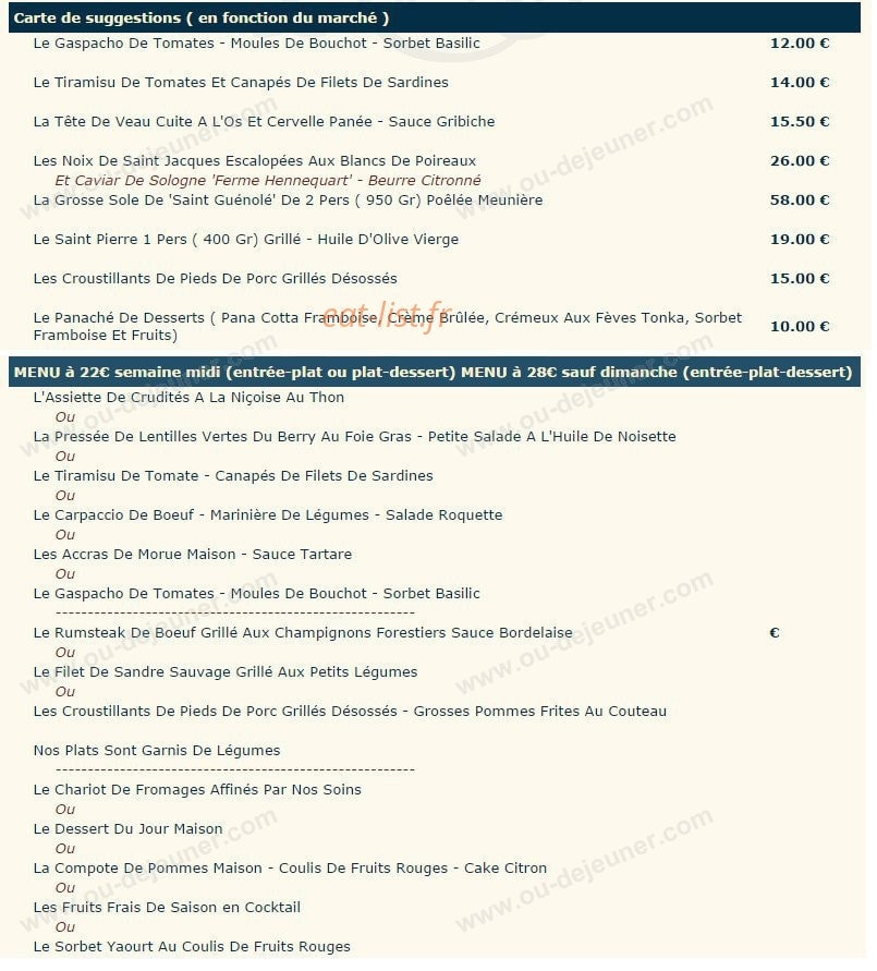Relais Saint Jacques — carte page 3