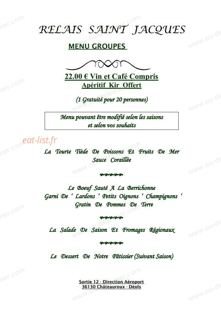 Relais Saint Jacques — carte page 5